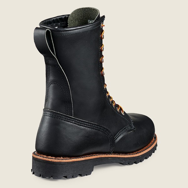 Womens Red Wing Loggermax - 9-inch Soft Toe - Made To Order - Work Boots Black - DGW196054